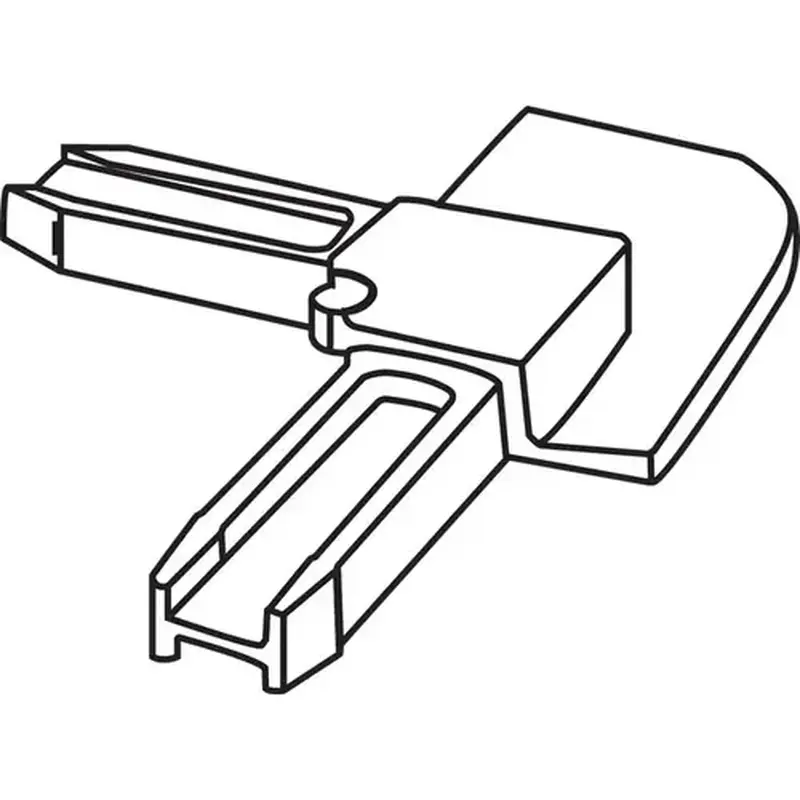 Brixwell 90M-648 Flanged Corner Key White