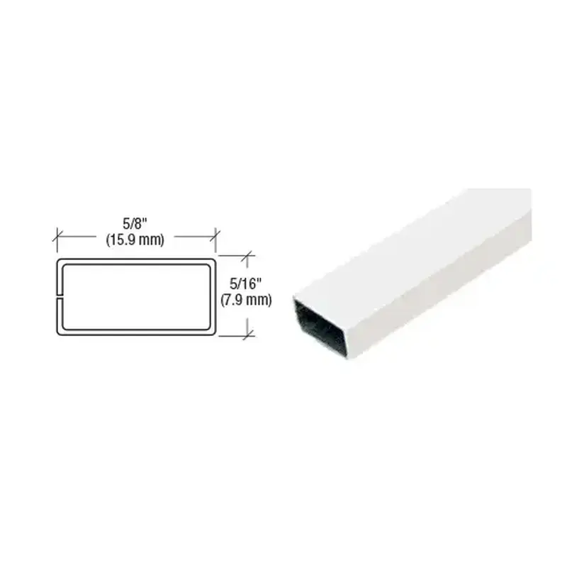 Brixwell WSSB58W-XCP5 White 5/8" x 5/16" Roll Formed Aluminum Spreader Bar 146" Stock Length - pack of 5