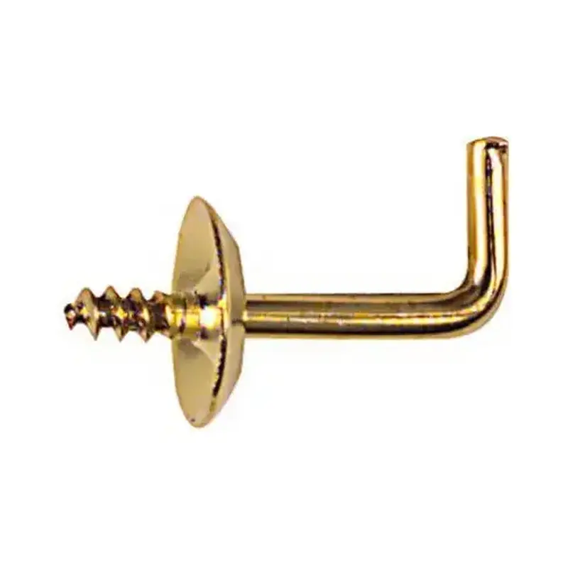National Hardware N120006-XCP10 V2025 1" Shoulder Hook Solid Brass Finish - pack of 30