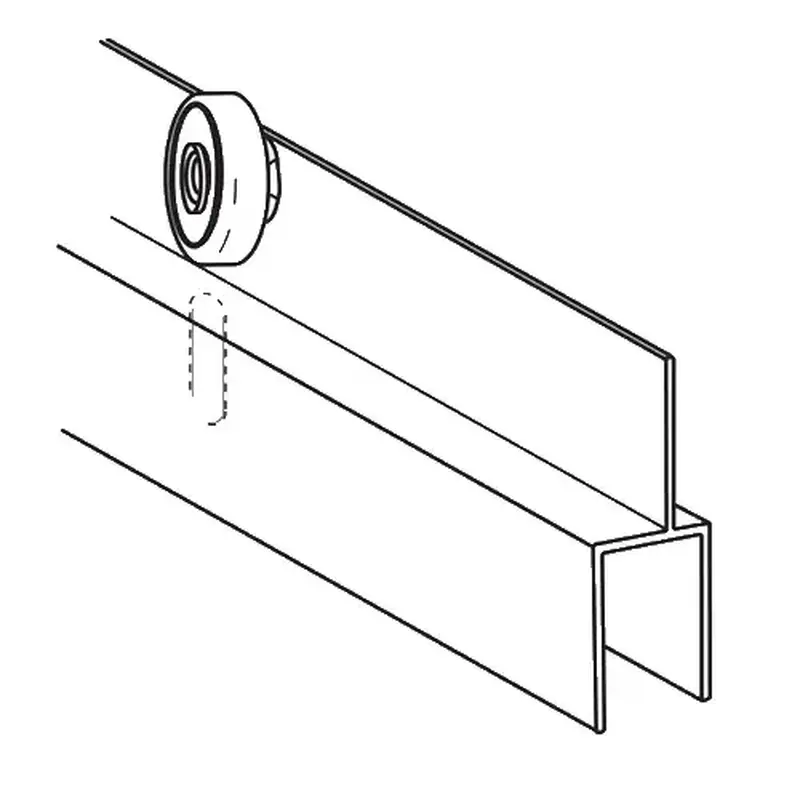 Brixwell 90M-638w 36in Top Hung Adapter White for 997-999 995M-999998M-999 5/8in Panel Width