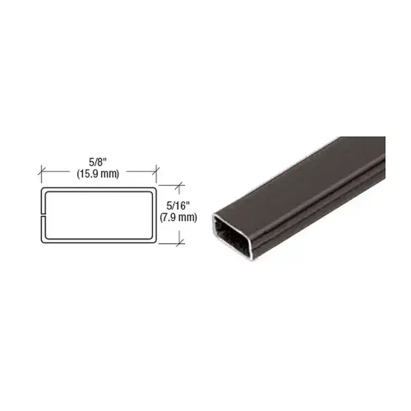 Brixwell WSSB58BRZ-CCP18-XCP5 Bronze 5/8" x 5/16" Roll Formed Aluminum Spreader Bar  18" Stock Length - pack of 5