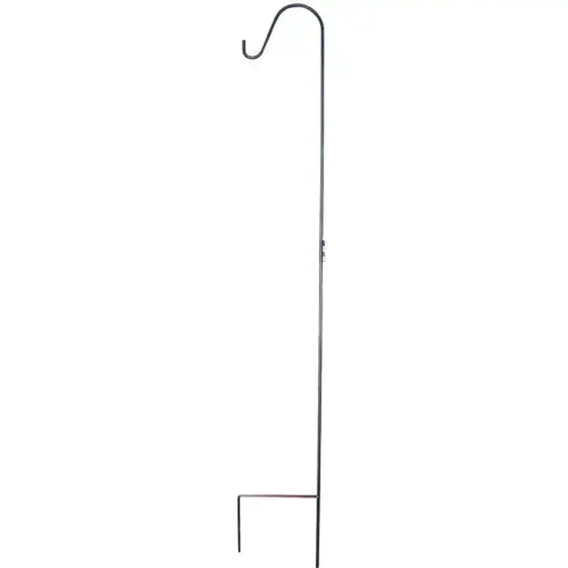 Landscapers Select GB-3089-1 Single Shepherd Hook, 12 in L, 64 in H, Steel, Matte Hammertone Bronze