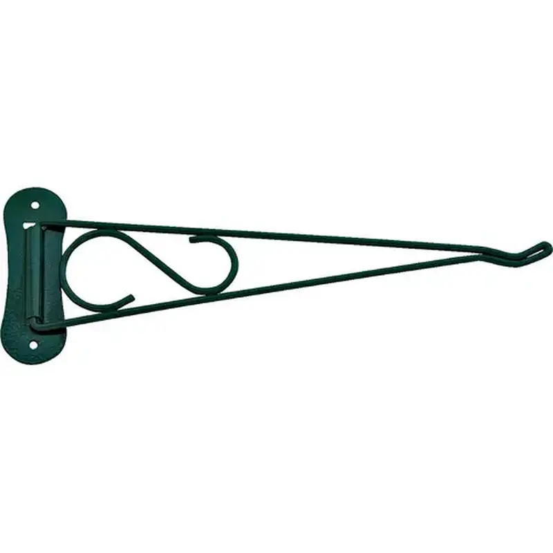 Landscapers Select GB0223L Planter Bracket, 10-3/8 L, Steel, Forest Green, Wall Mount Mounting