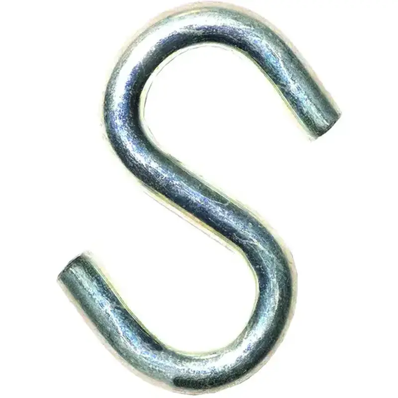 ProSource LR369 S-Hook, 20 lb Working Load, 0.118 in Dia Wire, Steel, Zinc Silver