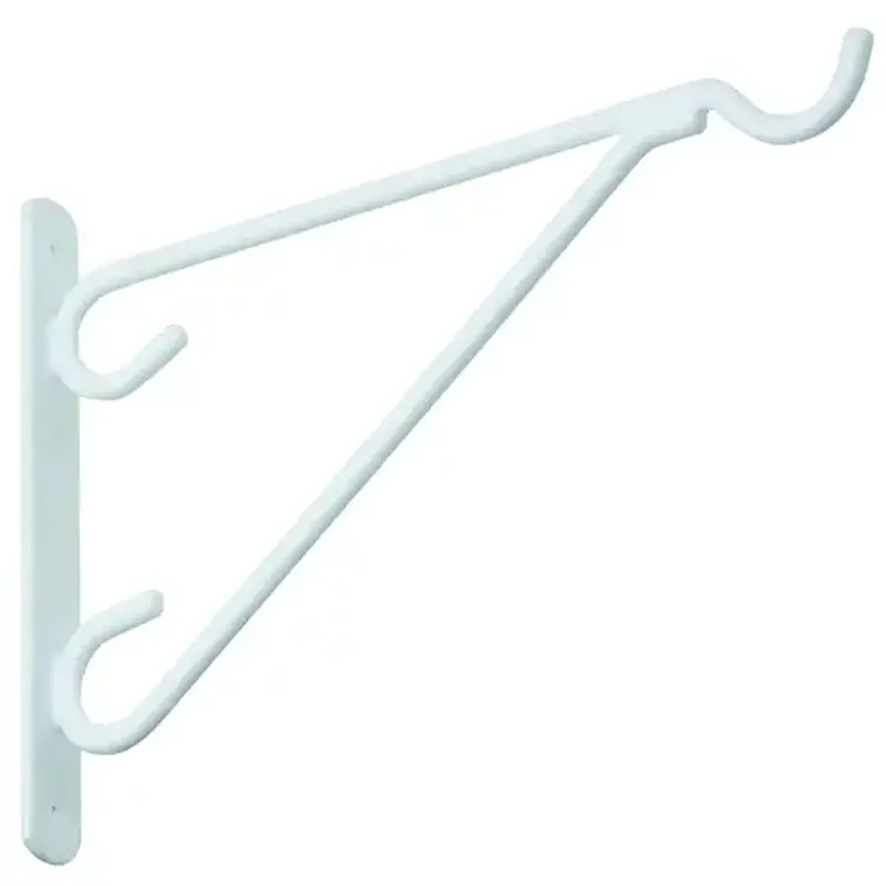 National Hardware N274654-XCP3 V2652 12" Plant Brackets / Sign Holder White vinyl coated Finish - pack of 3