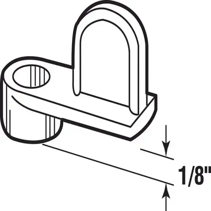 Prime-Line L 5502 Screen Clip Mill White Aluminum For 1/8 Mill
