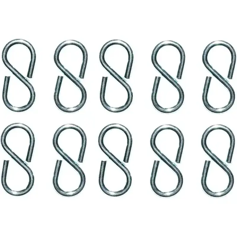 ProSource LR-377-PS-XCP20 S-Hook, 25 lb Working Load, 2.3 in Dia Wire, Steel, Zinc - pack of 20