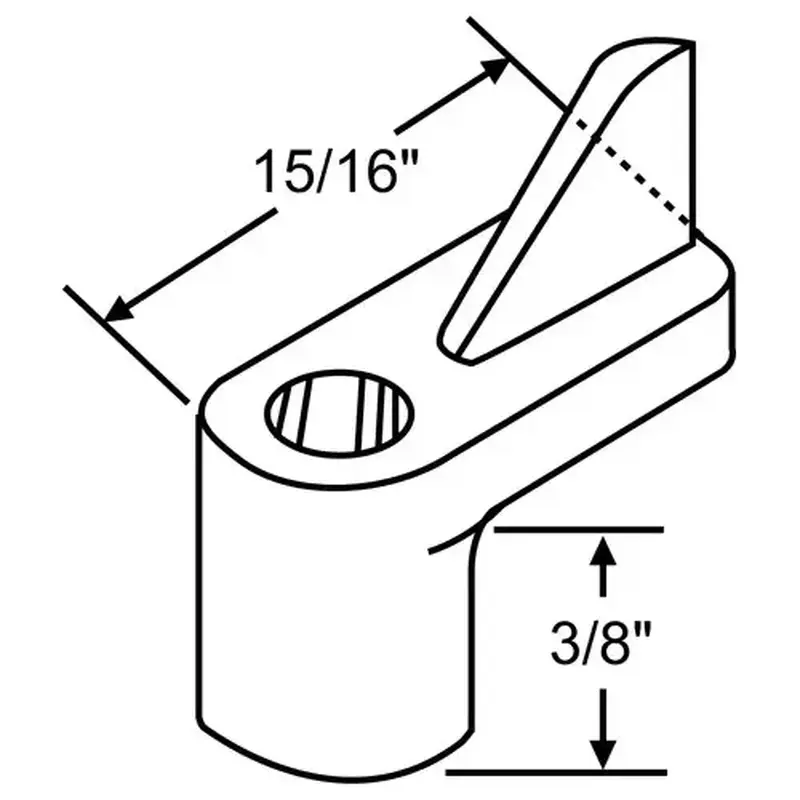 Brixwell 90-379 3/8in Swivel Clip Natural - pack of 25