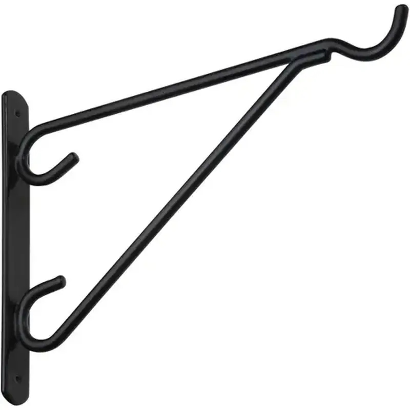 National Hardware N274647 V2652 12" Plant Brackets / Sign Holder Black vinyl coated Finish