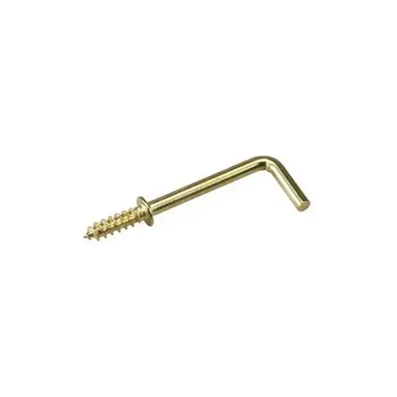 Onward 241BR Screw Hook, 38 mm L, Metal, Brass