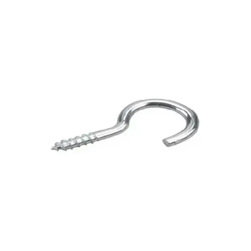 Onward 2702XR Screw Hook with Lag Thread, 12 mm Opening, 1-3/8 in L, Steel, Zinc