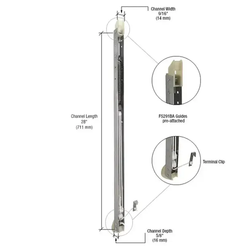 CRL FA2720G 2720 Window Channel Balance with FS291BA Guides Attached