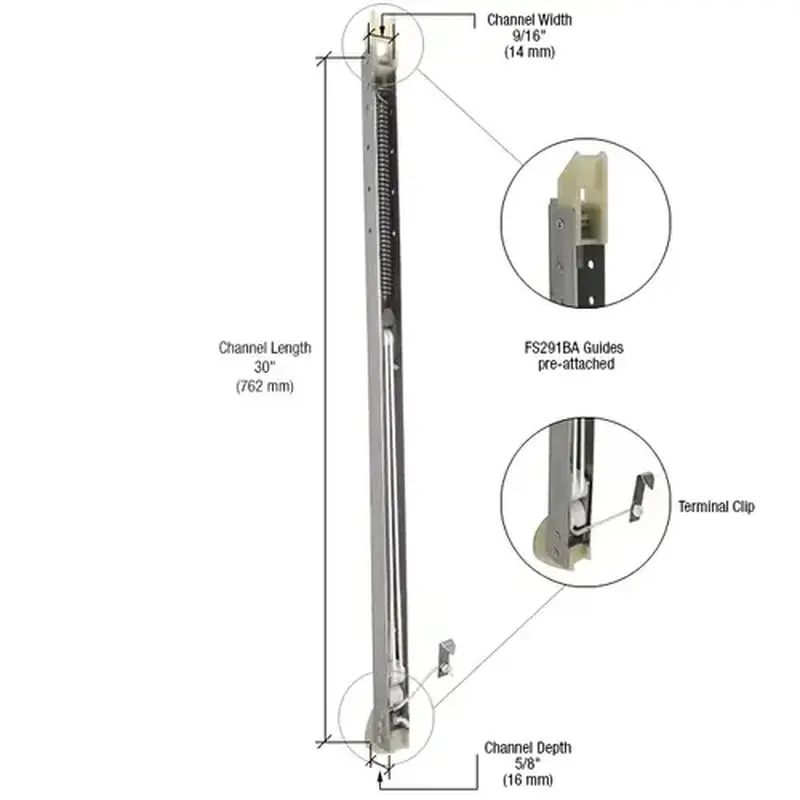CRL FA2920G 2920 Window Channel Balance with FS291BA Guides Attached