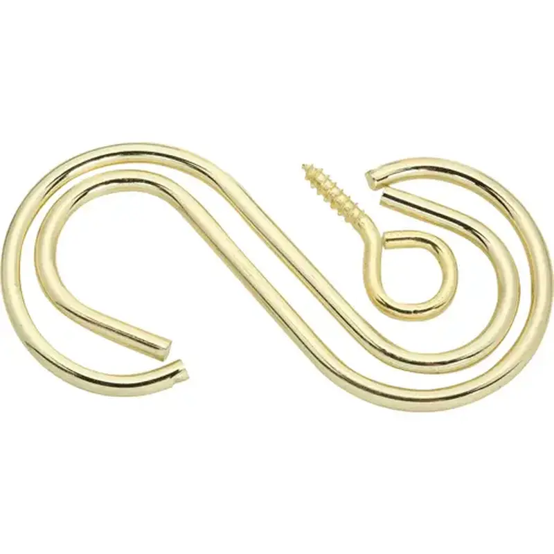 National Hardware N275123-XCP5 V2665 3-1/2" Extension Hook Kit Brass Finish - pack of 5