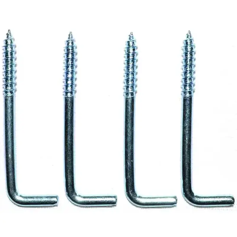 ProSource LR-397-PS Screw Hook, 9/16 in Opening, 4.5 mm Thread, 2-1/4 in L, Steel, Zinc - pack of 4