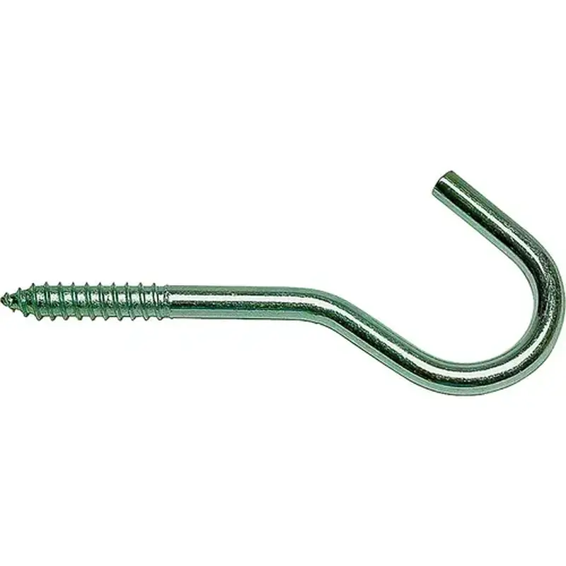 ProSource LR312 Ceiling Hook, 100 lb Working Load, Steel, Silver, Zinc