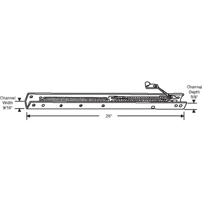 Brixwell 60-251-XCP12 26in Window Channel Balance 5 To 9 Lbs Sash Weight hwB-B-5/8B-2510 9/16in Channel Width - pack of 12