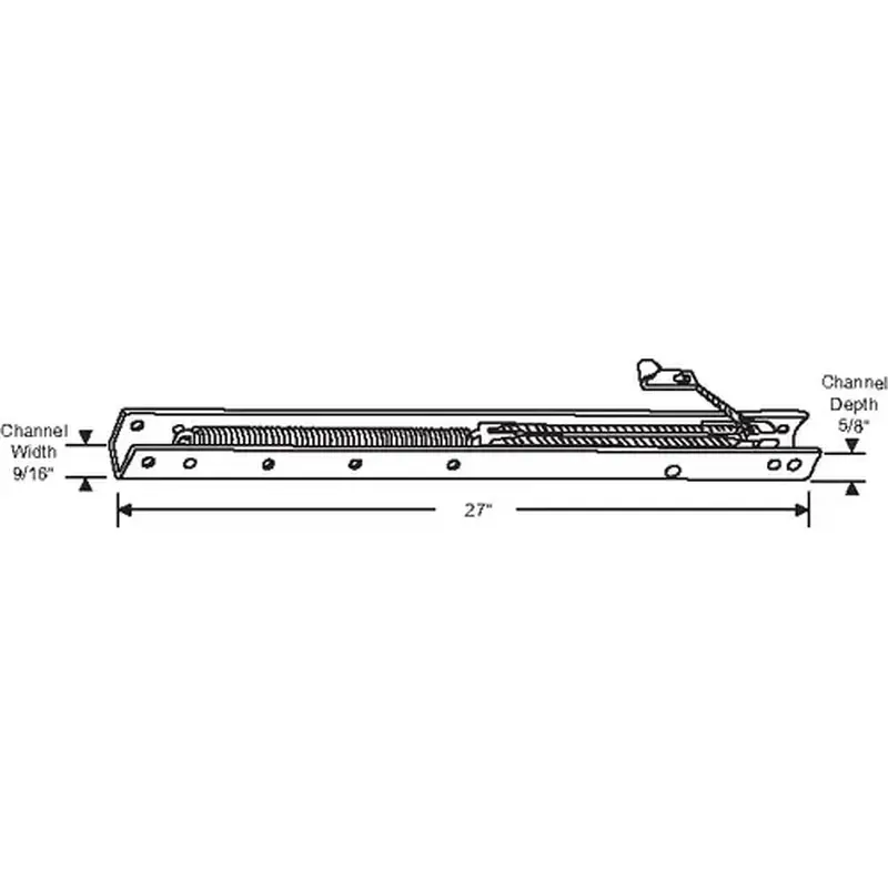 Brixwell 60-262 27in Window Channel Balance 9 To 13 Lbs Sash Weight hwB-B-5/8B-2620 9/16in Channel Width