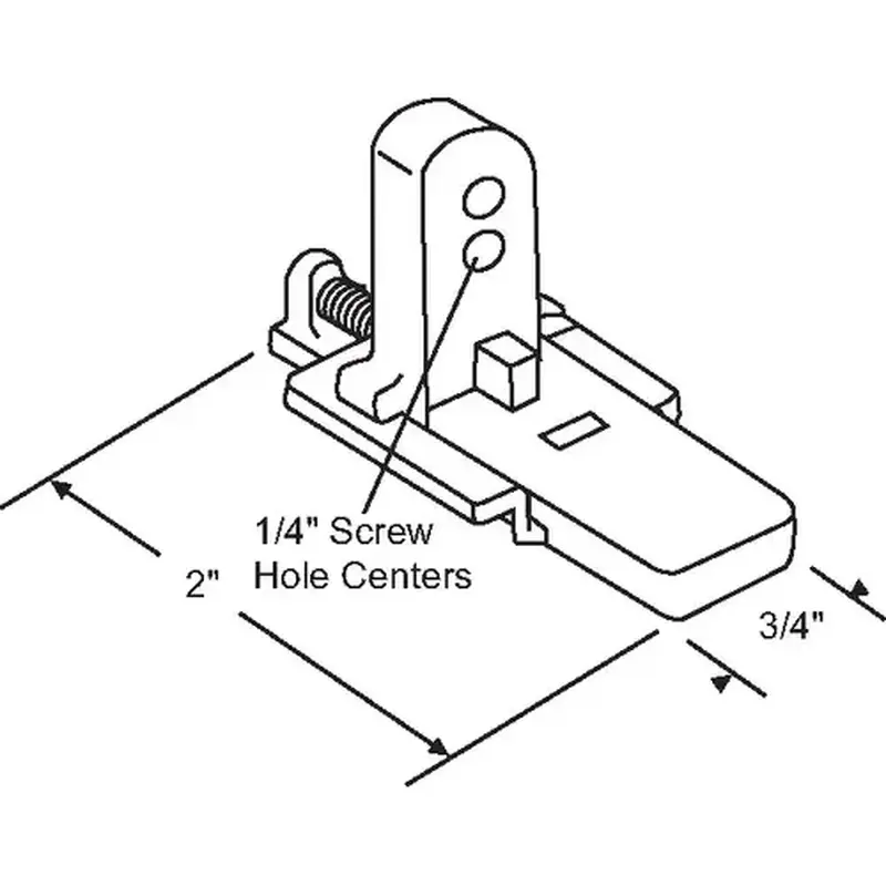 Brixwell 62-610 Sash Retainer 1/4in Screw Hole Center hwp145 Black used With 62-602 And 62-501