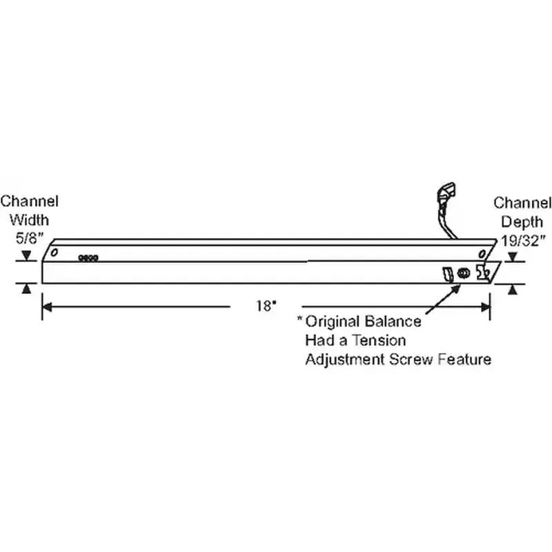 Brixwell 61-175 18in Channel Balance 18 To 20 Pound Sash