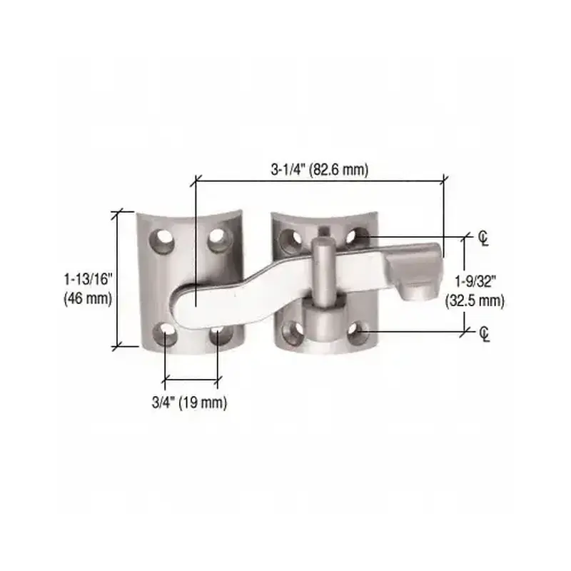 CRL TL22BS 316 Brushed Stainless Tubing Latch and Strike