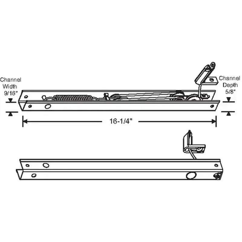 Brixwell 60P-156 16-1/4in Peachtree Balance with End Attached number Stamped On Bal 15-1/4-6 18-22 Pound Sash Weight