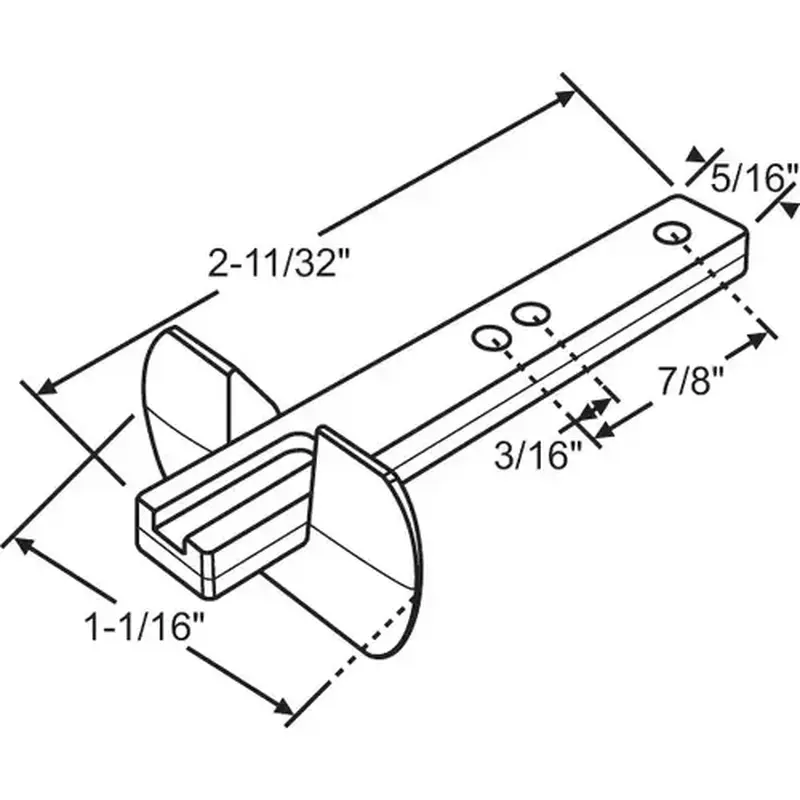Brixwell 900-22450ns Pivot Bar 3-Holes new Style