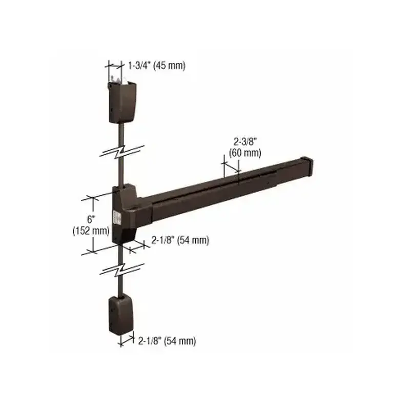 CRL DL750SV37DU Dark Bronze DL750SV Surface Vertical Rod Panic Exit Device
