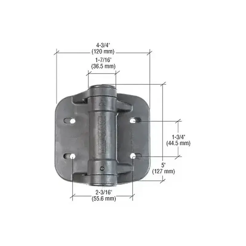 CRL TCHDR2BL Black Heavy Duty Self-Closing Round Post Hinge Pair