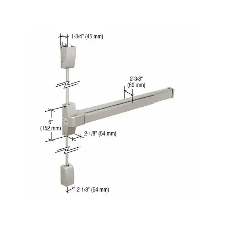 CRL DL770FSV37A Aluminum DL770F Surface Vertical Rod Fire Exit Device