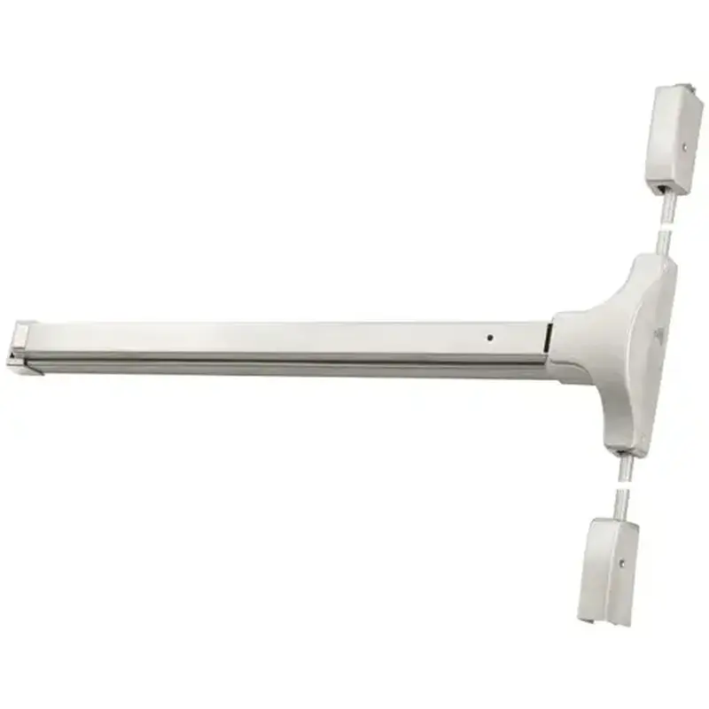 Yale Commercial 211048630 4' x 8' Exit Only Surface Vertical Rod Exit Device Satin Stainless Steel Finish