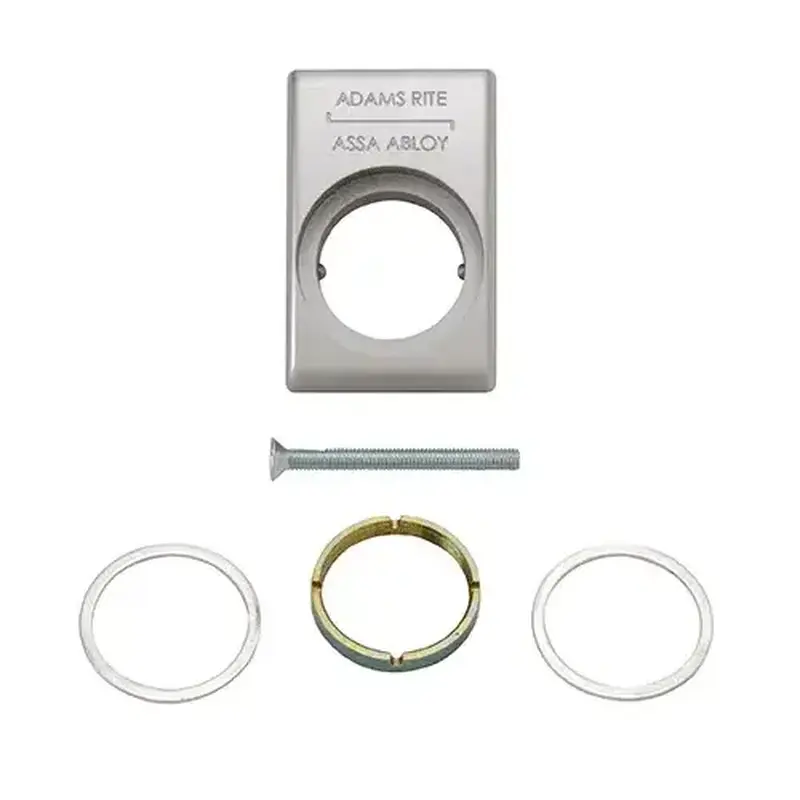 Adams Rite DH86511 Clear Anodized Mortise Cylinder Mounting Pad