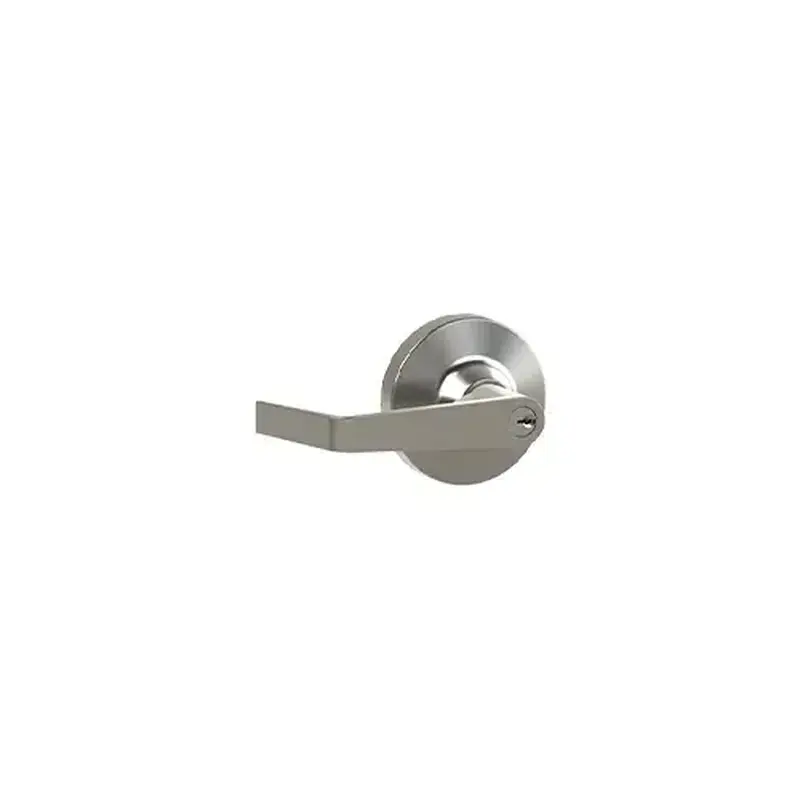 Hager 109767 47KN Keyed Night Latch Outside Exit Device Trim with Archer Lever with Small Format Interchangeable Core Aluminum Finish