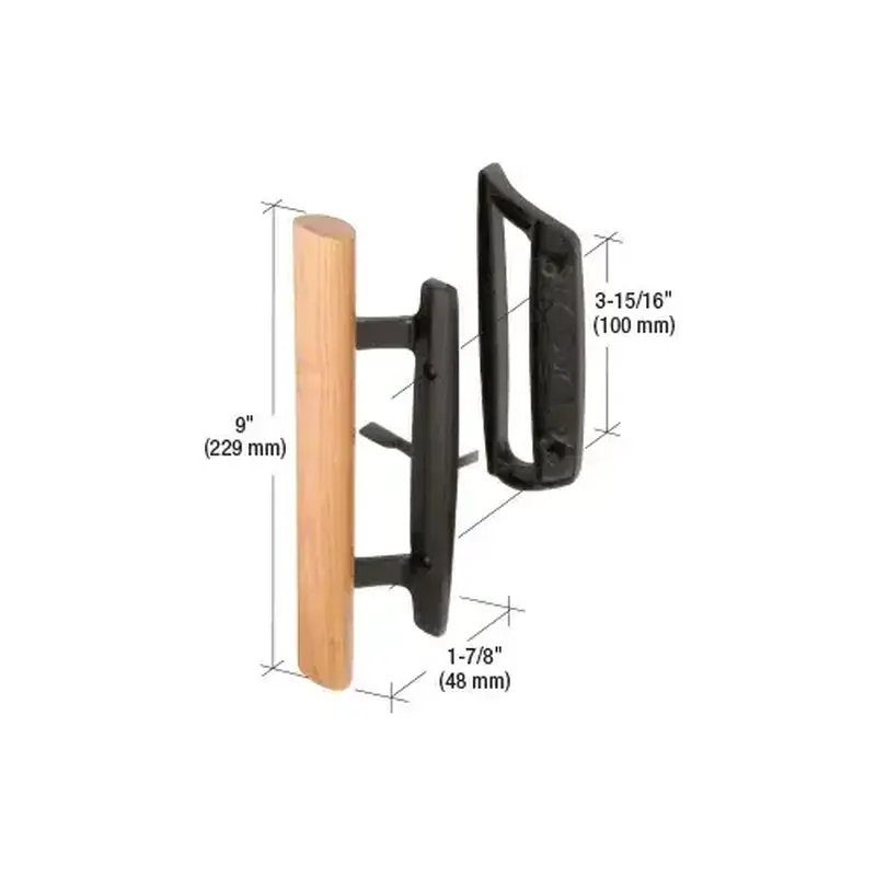 CRL C1131 Wood/Black Mortise-Style Handle 3-15/16" Screw Holes