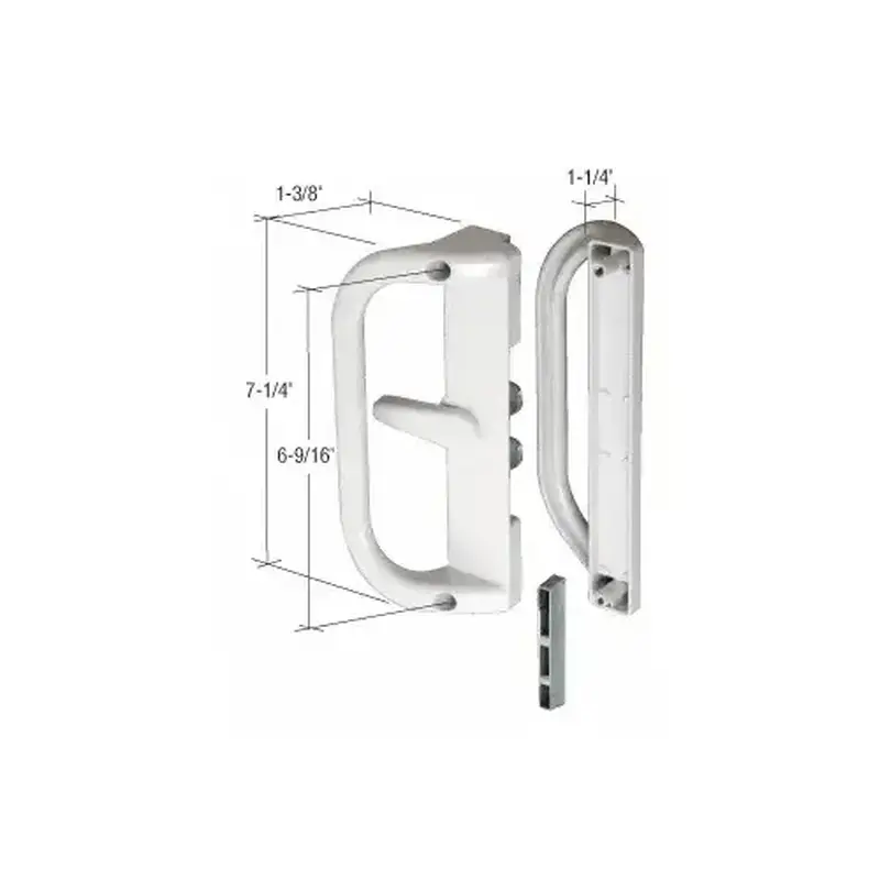CRL C1221 White Surface Mounted Hook Style Handle 6-5/8" Screw Holes