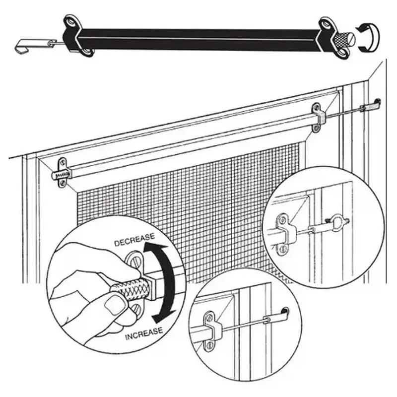 Brixwell 16-303 Screen Door Closer includes Screws And Hook