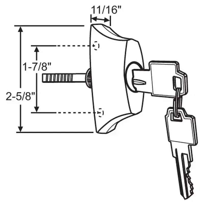 Brixwell 16-323w Key Cylinder And Housing White