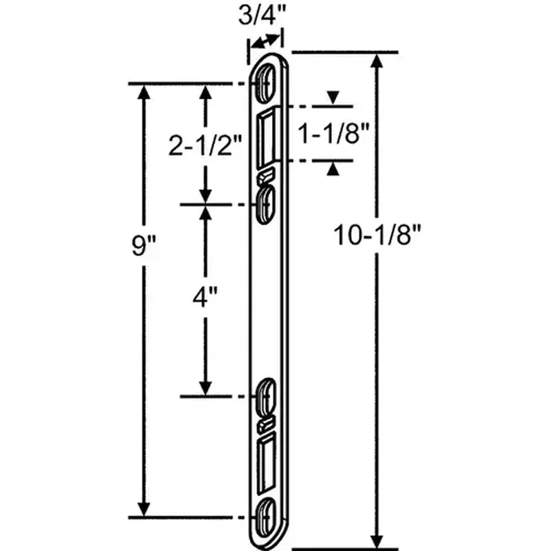 Brixwell 16-680fkss Flat Keeper Stainless Steel for TwO-Point Mortise Lock