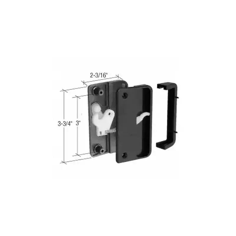 CRL A156 Sliding Screen Latch and Pull with 3" Screw Holes for Anjac Doors Black