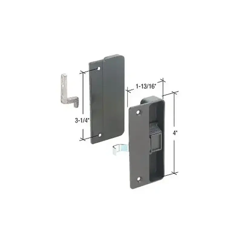CRL AG304 Sliding Screen Door Latch and Pull with 3-1/4" Screw Holes Black