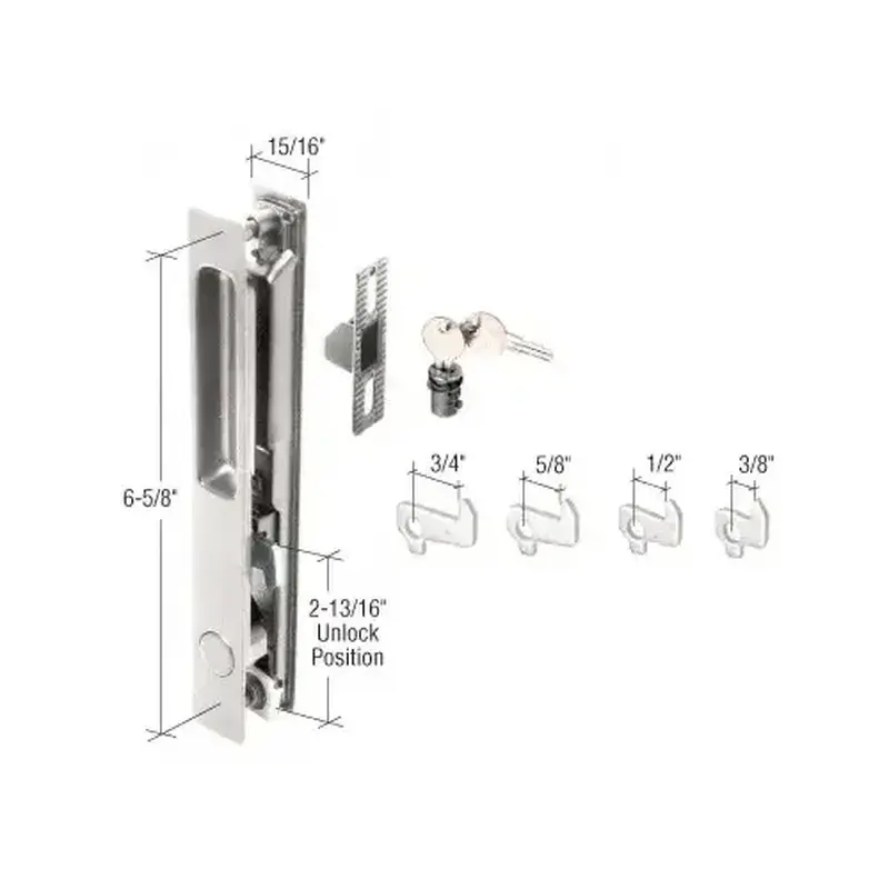 CRL C1134 Chrome Mid-Latch Flush Door Handle