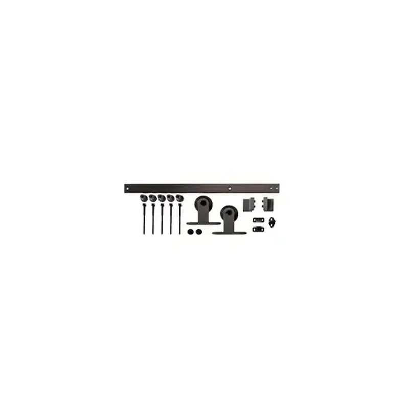 Hager 023358 9456 Flat Track Steel Black Top Mnt 96" Track Kit BLK