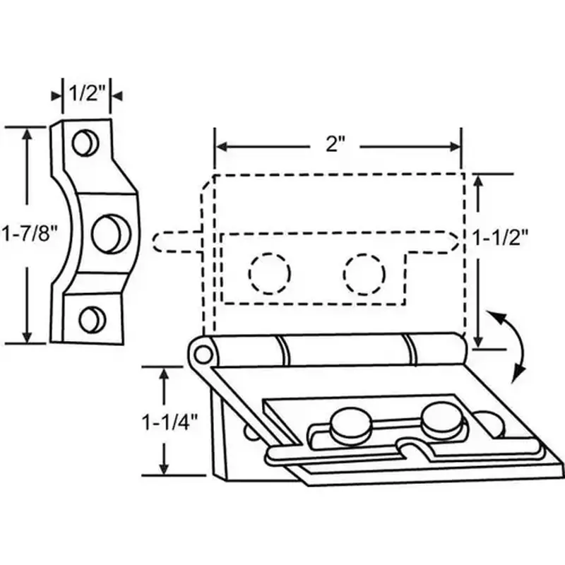 Brixwell 16-406 NLA Patio Door Lock Aluminum PDS 24