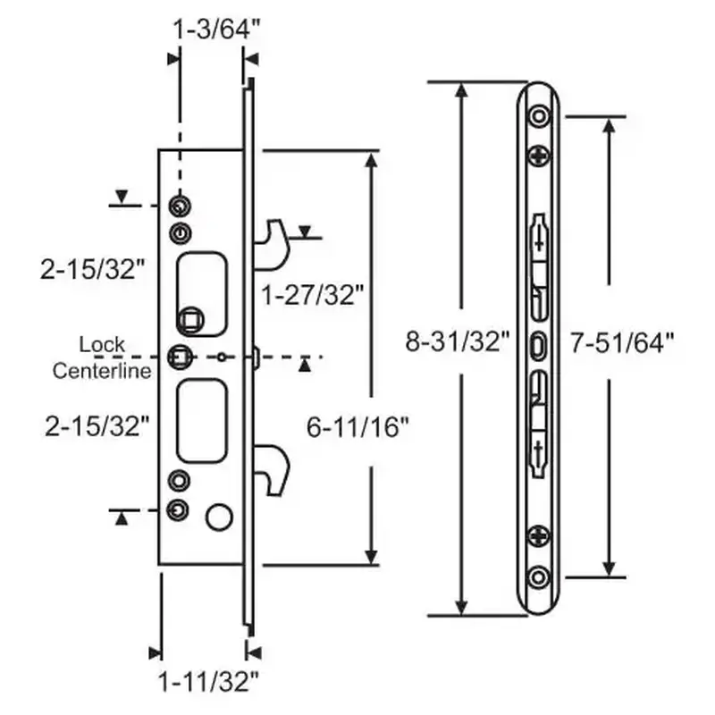 Brixwell 16-460 TwO-Point Mortise Lock