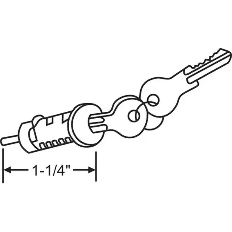 Brixwell 900-21366 Key Cylinder With 2 Keys 1-1/4in pdh128