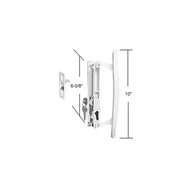 CRL C1197 White Flush Mount Keyed Handle Set 6-5/8" Screw Holes