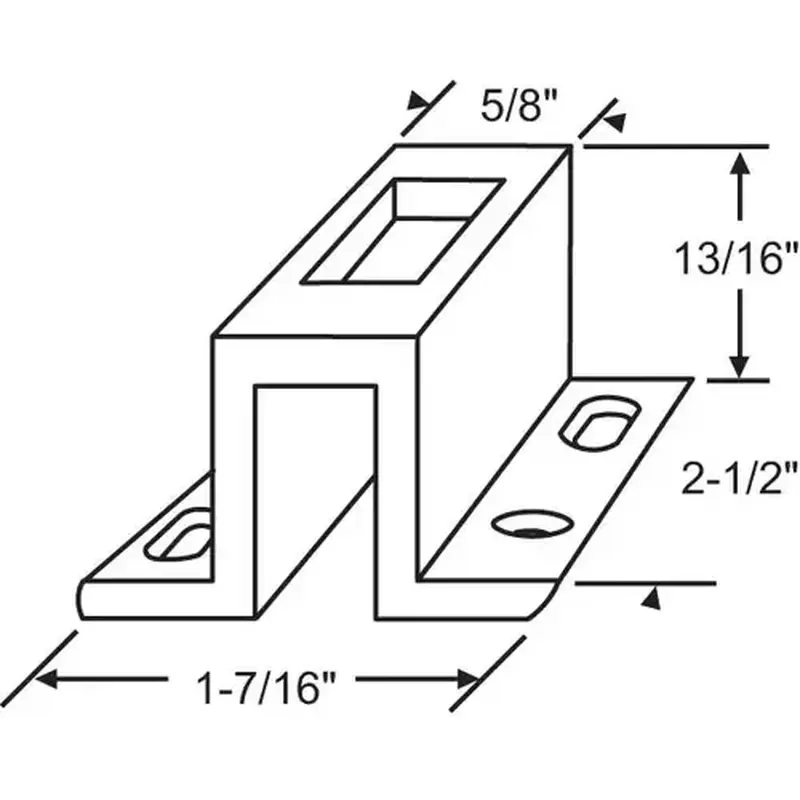Brixwell 12-290w Patio Door Keeper White