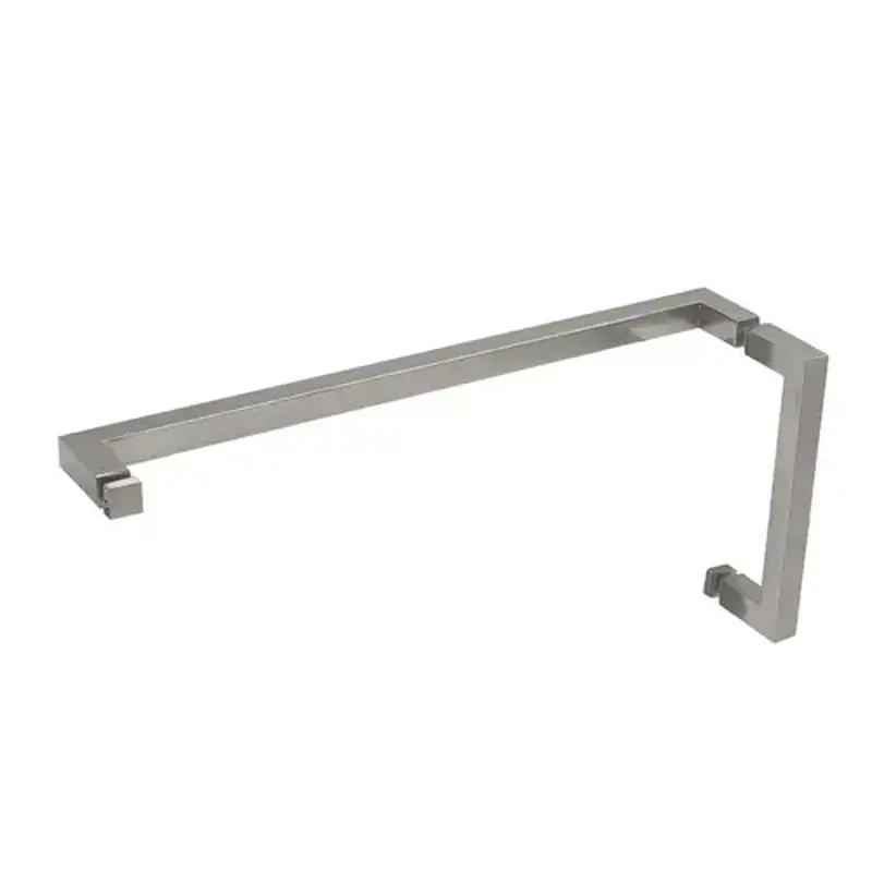 FHC PHSQ6X24BN 6" x 24" Square Pull / Towel Bar Combo - Brushed Nickel