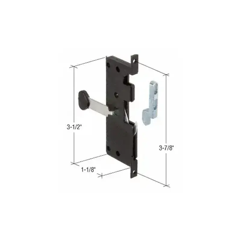 Prime-Line A121 Screen Door Latch and Pull with 3-7/8" Screw Holes Black