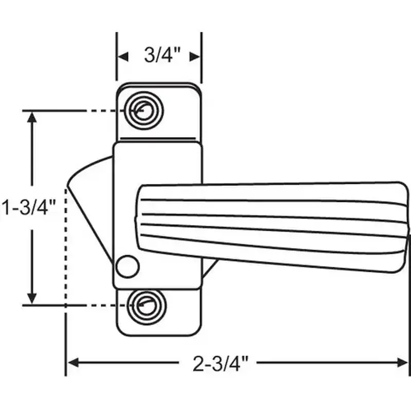 Brixwell 17-1 Inside Latch Black 1-3/4in